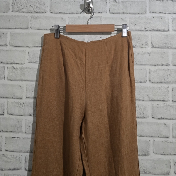 Reformation Linen Trouser Tan size 0 - Picture 4 of 8